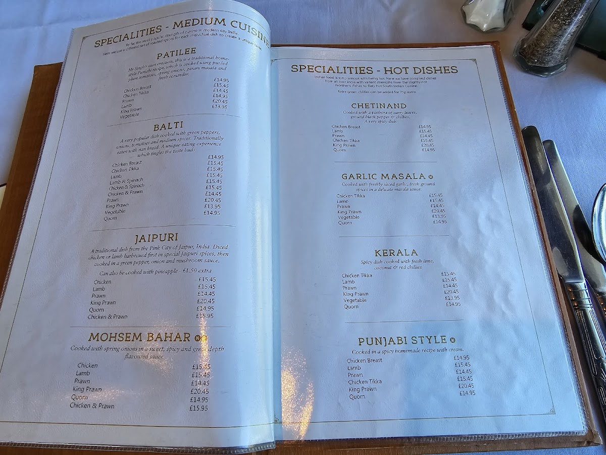 Menu Mr Singhs India Gate-3